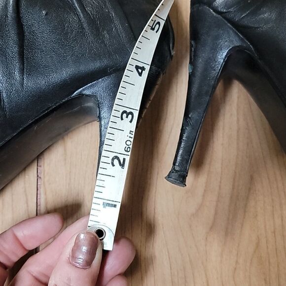 ALDO BLACK SLOUCH HIGH HEEL BOOTS, SIZE 40 (8.5) - Picture 9 of 15